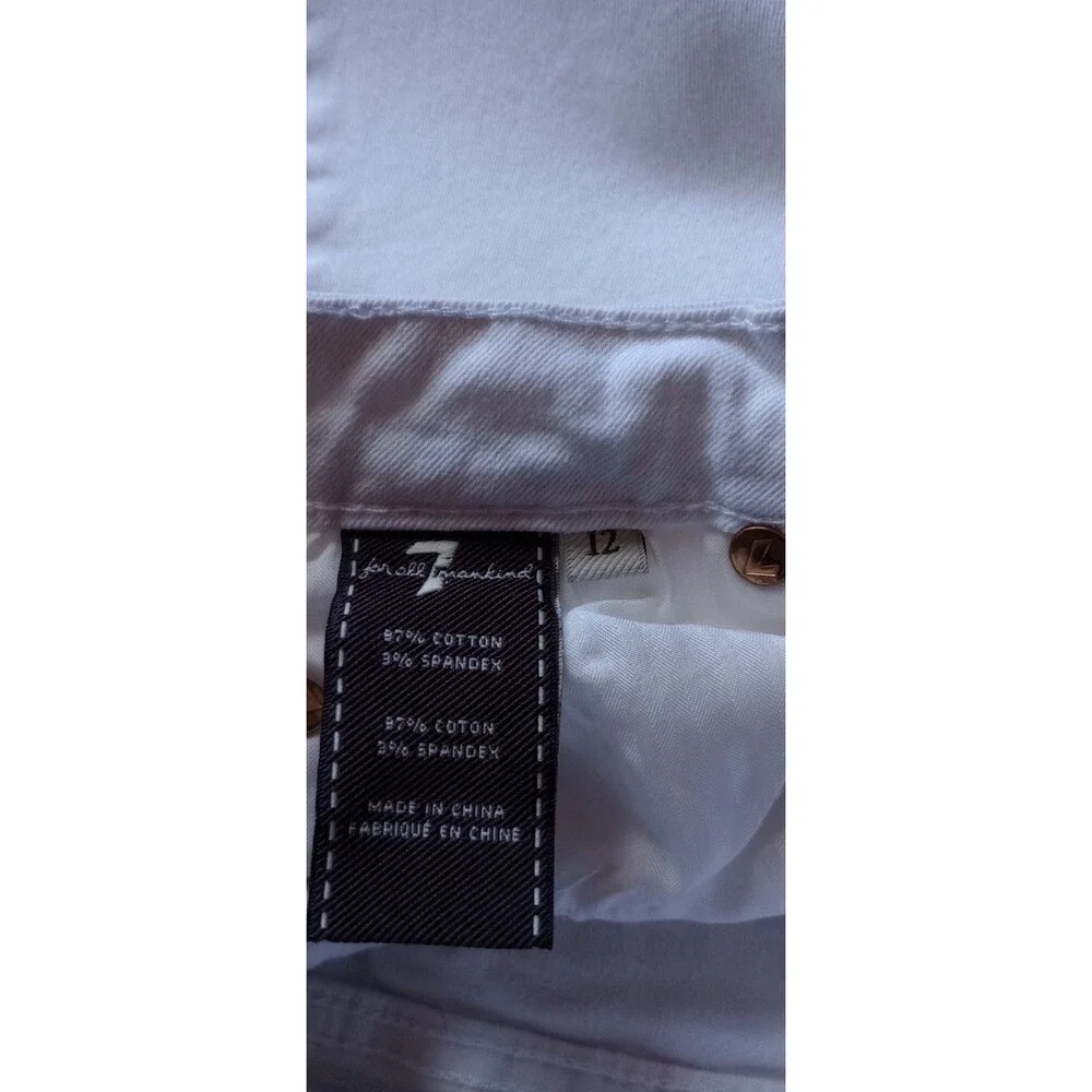 7 For All Mankind Girls 12 White 'The Skinny